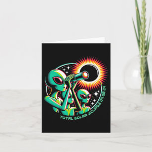 Alien Total Solar Eclipse 4.08.2024 Apparel  Card