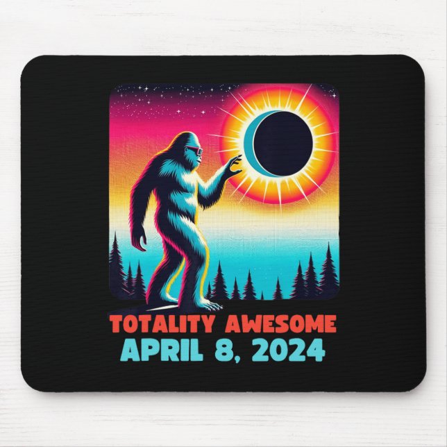 Alien Total Solar Eclipse 4.08.2024 Apparel  Mouse Pad (Front)