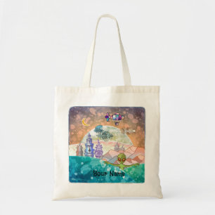 Alien  Tower City Tote Bag