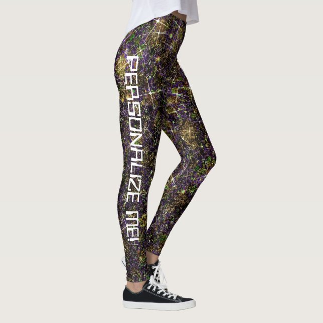 Alien Treasure Trove Galaxy Glitter CUSTOM Leggings (Right)
