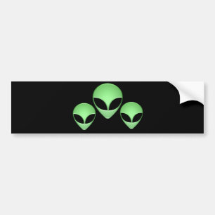 Alien Trio Bumper Sticker
