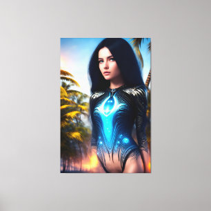 Alien Tropical Vacation 113 Canvas Print