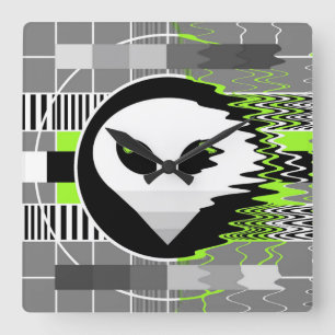Alien TV clock square