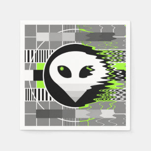 Alien TV paper napkin