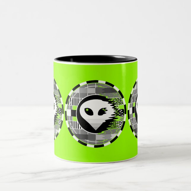 Alien TV Round mug green (Center)