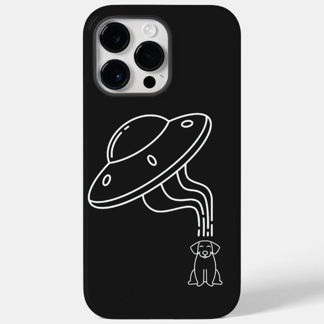 Alien UFO Abducting A Dog Puppy  Case-Mate iPhone Case (Back)