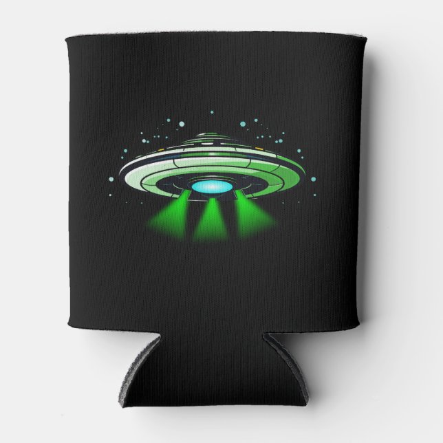 Alien UFO Abduction Spaceship Birthday Party  Can Cooler (Front)