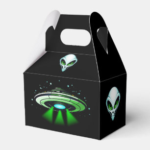 Alien UFO Abduction Spaceship Birthday Party Favour Box