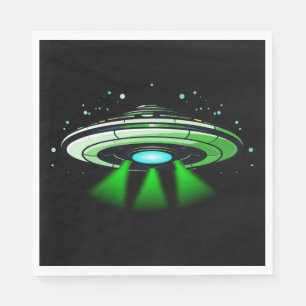 Alien UFO Abduction Spaceship Birthday Party  Napkin