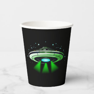 Alien UFO Abduction Spaceship Birthday Party Paper Cups