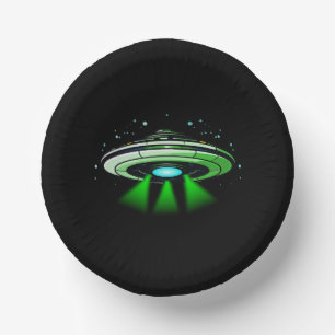 Alien UFO Abduction Spaceship Birthday Party Paper Plate