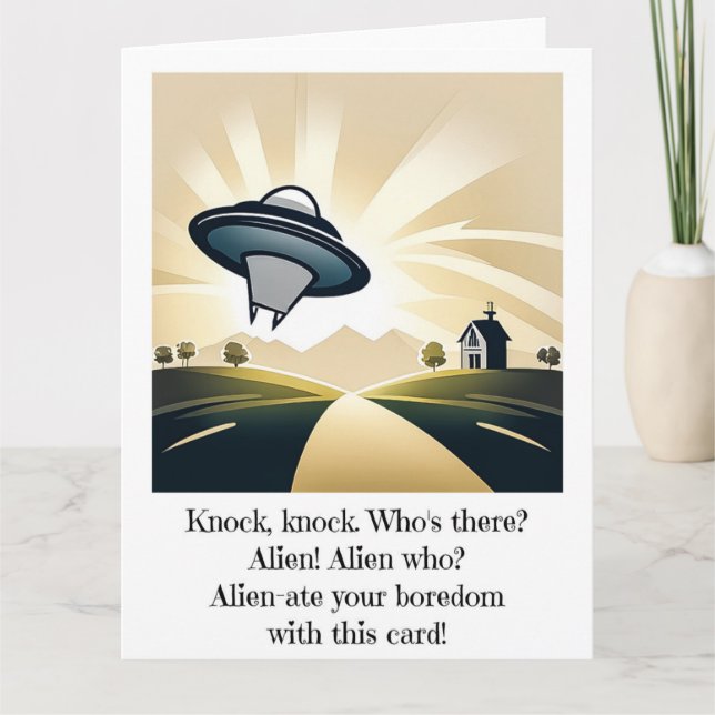 Alien UFO Big Card (Front)