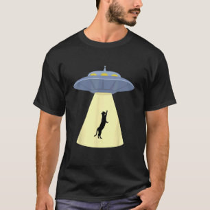 Alien UFO Cat Cat Graphic Galaxy Cat for Cat Owne T-Shirt