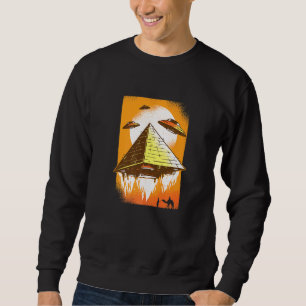 Alien Ufo Flying Egyptian Pyramids Sweatshirt