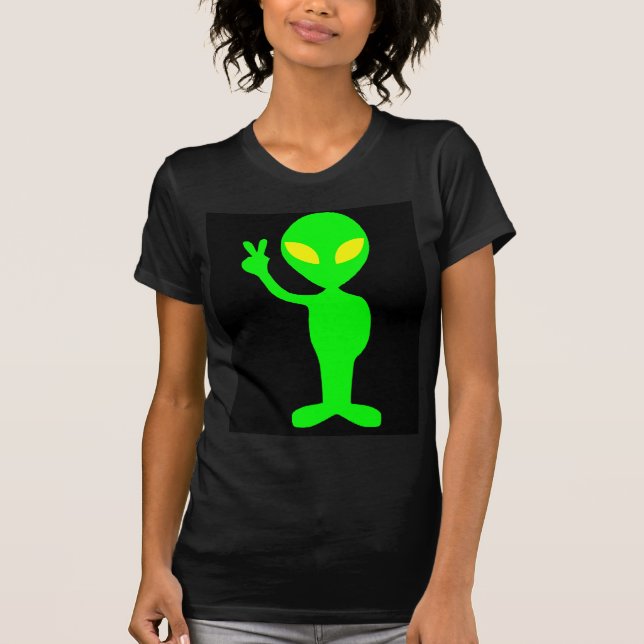 ALIEN UFO FUNNY DARK T-SHIRTS TEES (Front)