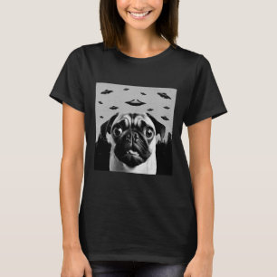 Alien UFO Funny Pug Dog Lover Men Women Kids 1 T-Shirt