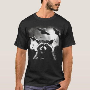 Alien UFO Funny Racoon UAPs T-Shirt