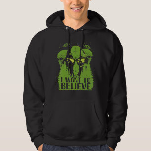 Alien Ufo Men Women Boys Girls Green Space Area 51 Hoodie
