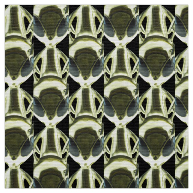 Alien UFO Metallic Pattern Fabric - Custom Sci-Fi (Swatch)
