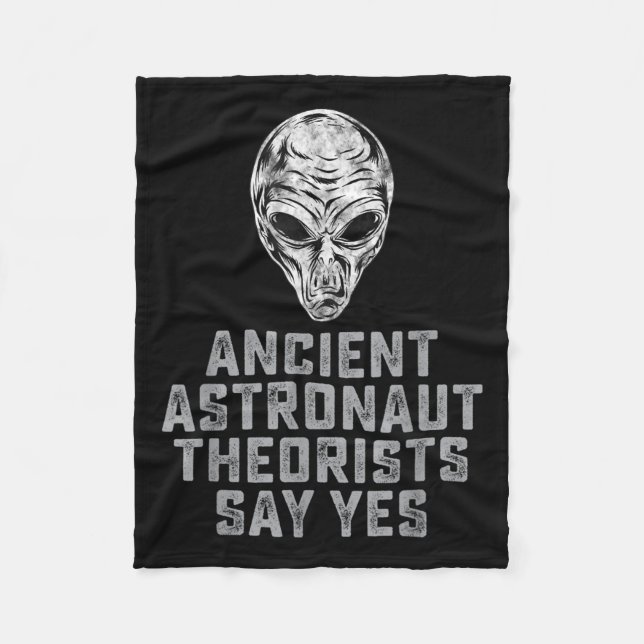 Alien Ufo Outer Space Ancient Astronaut Theorists  Fleece Blanket (Front)