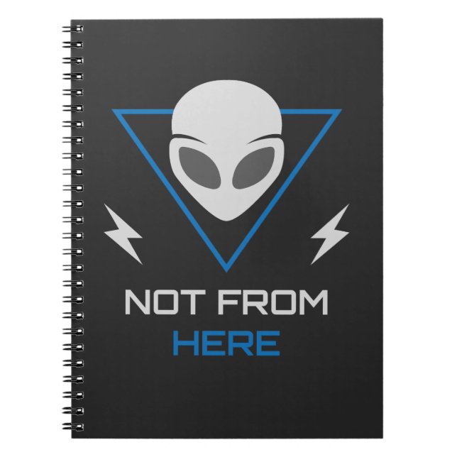 Alien UFO Sci Fi Outsider Notebook (Front)
