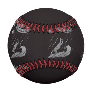 alien ufo surfing illustration with back to home baseball