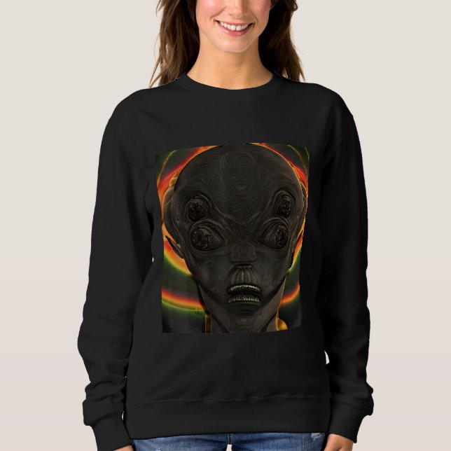 Alien UFO UAP 51 area grey out of this world creat Sweatshirt (Front)