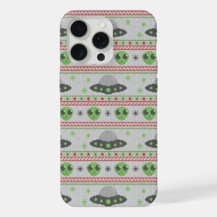 Alien Ugly Christmas Sweater iPhone 15 Pro Max Case