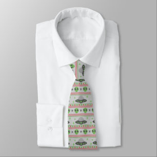 Alien Ugly Christmas Sweater Tie