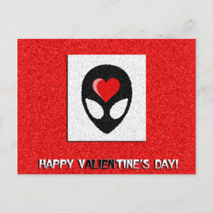 aLiEn Valentine Holiday Postcard
