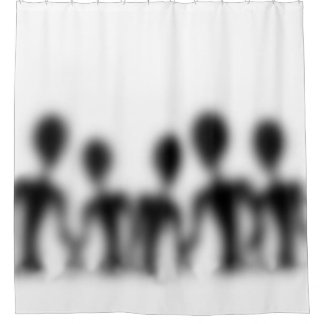 Alien Visitors Shower Curtain