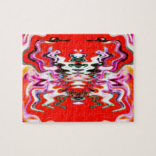 Alien volcano spirit art jigsaw puzzle