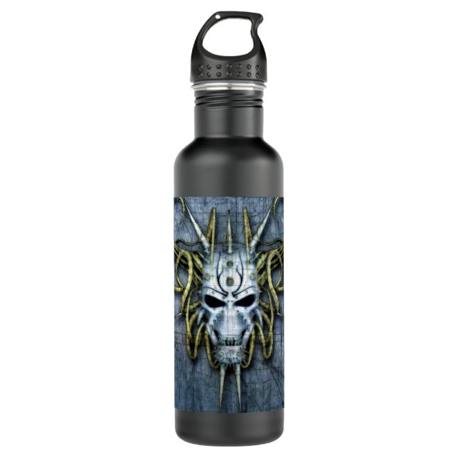 Alien War Mask 710 Ml Water Bottle (Front)