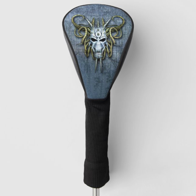 Alien War Mask Golf Head Cover (Front)