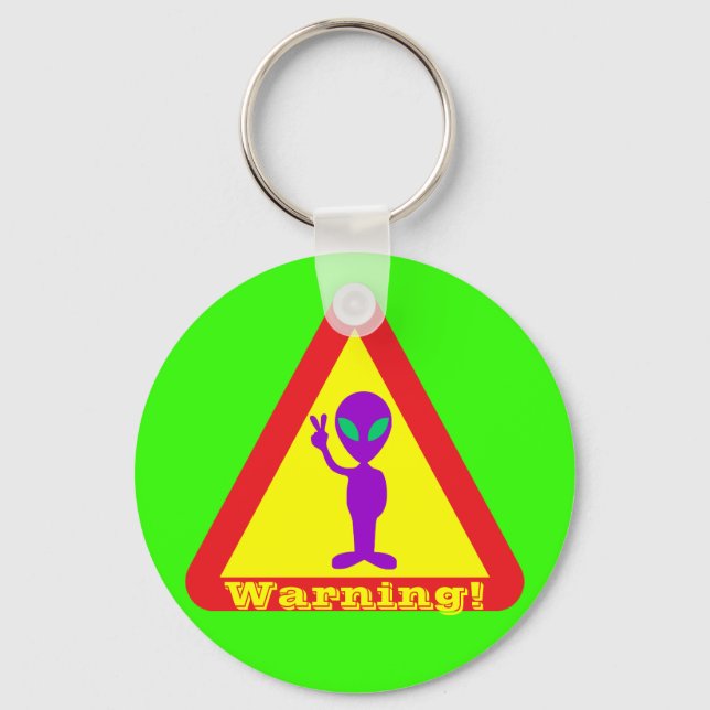 Alien Warning Key Ring (Front)