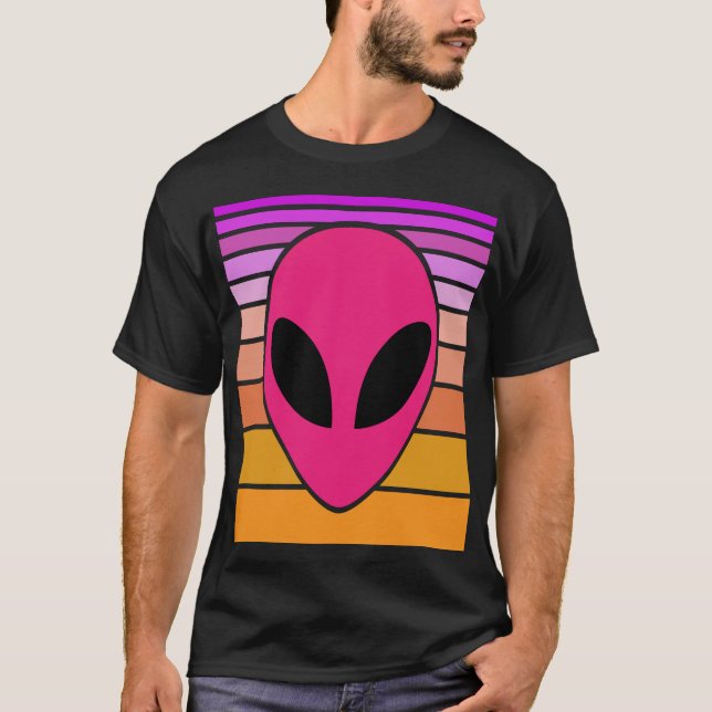 Alien Wave techno grey T-Shirt (Front)