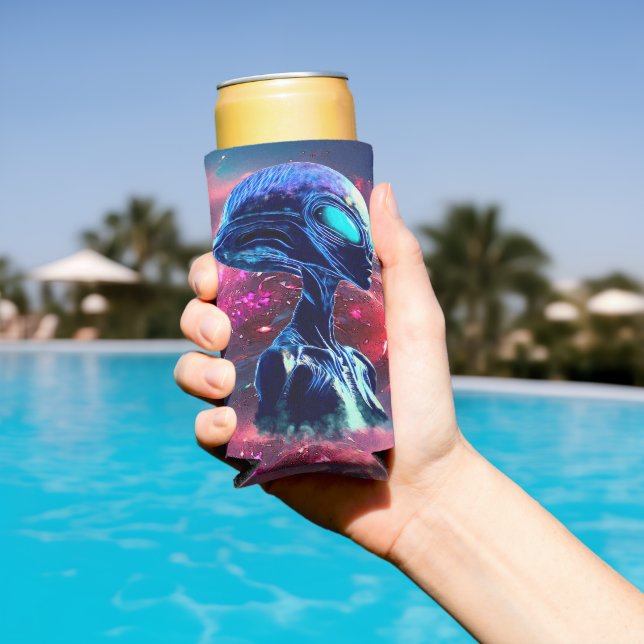 Alien Wisdom Psychedelic Scifi Art Seltzer Can Cooler (In Situ Pool)