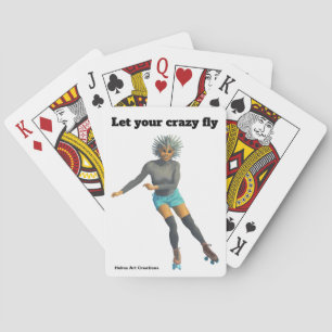 Alien Woman Roller Skater Fantasy Art Cards