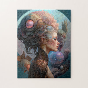 Alien Woman Surreal Science Fiction Art Jigsaw Puzzle