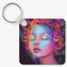 Alien Woman with Cosmic Hair 