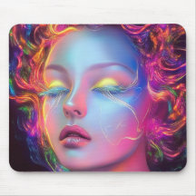 Alien Woman with Cosmic Hair