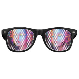 Alien Woman with Cosmic Hair Retro Sunglasses