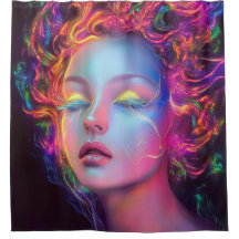 Alien Woman with Cosmic Hair