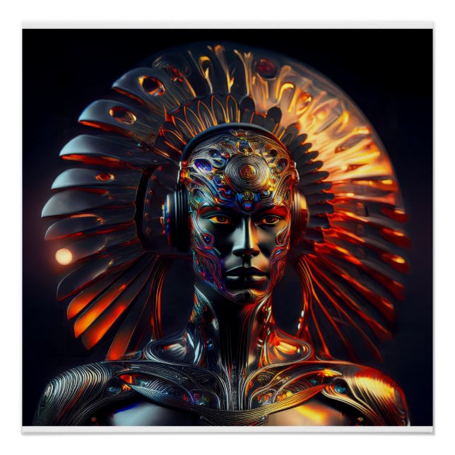 Alien Woman With Metal Headdress Poster (Front)