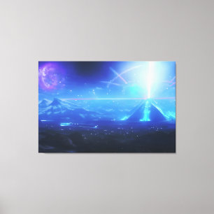 Alien World   Futuristic Pyramid City   Futuristic Canvas Print