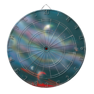 Alien world landscape dartboard