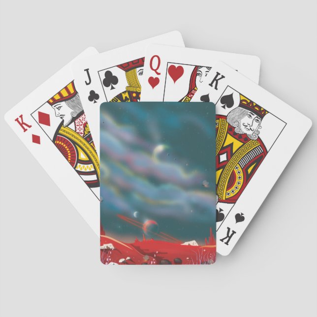 Alien world playing cards (Back)
