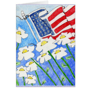 Alienated Soul: Flowers Paying Attention US Flag