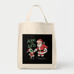 Aliens Also Love Gifts A Funny Take On Aliens Tote Bag