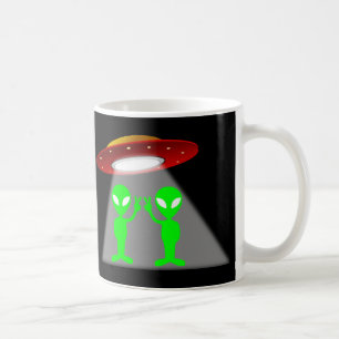 Aliens and Flying Saucer Coffee Mug